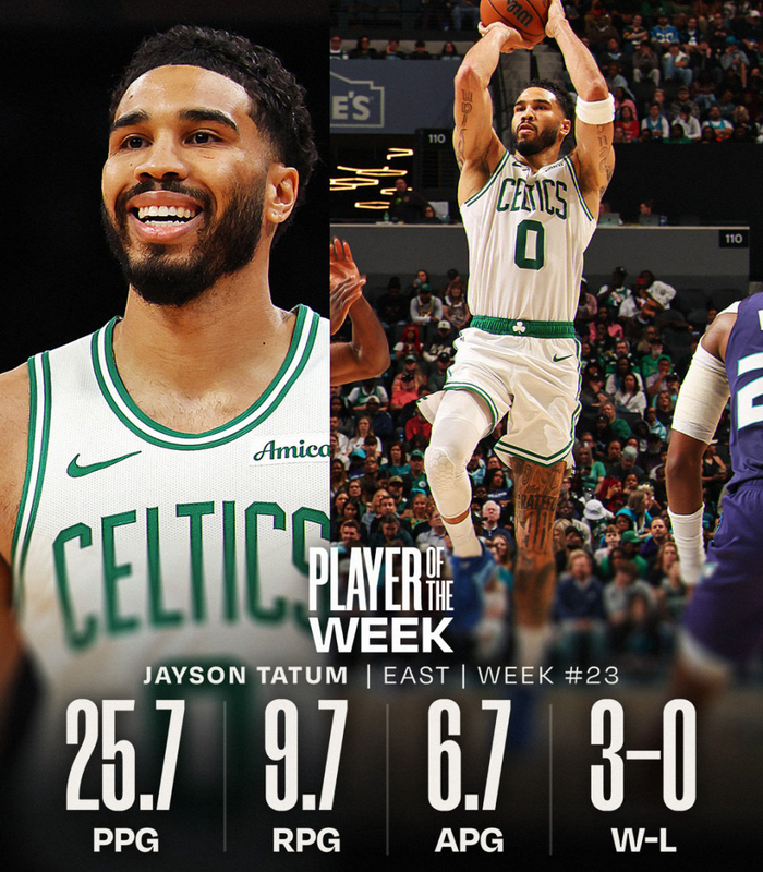 MK体育app下载-塔图姆复出第三周即获周最佳！连获赞美：七成功力的他也是联盟前十|凯尔特人|黄蜂|波士顿凯尔特人队|俄克拉荷马雷霆队|亚特兰大老鹰队_新浪体育_新浪新闻